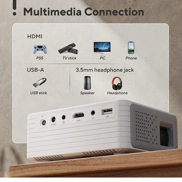 Mini Projector with Stand 💋 - Picture 2 of 3